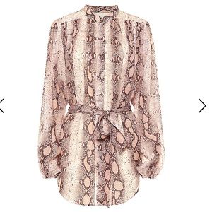 ZIMMERMANN Bellitude batwing snake print tunic blouse